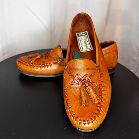 Johnston & Murphy Shoes - Johnston & Murphy Hand Crafted Tassel Loafers Leather‎ Slip On Shoes Womens 8.5M